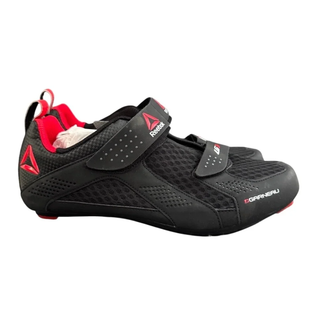 NWT Reebok x Louis Garneau Ergo Air Cycling Shoes Black Red Road Bike Mens 13